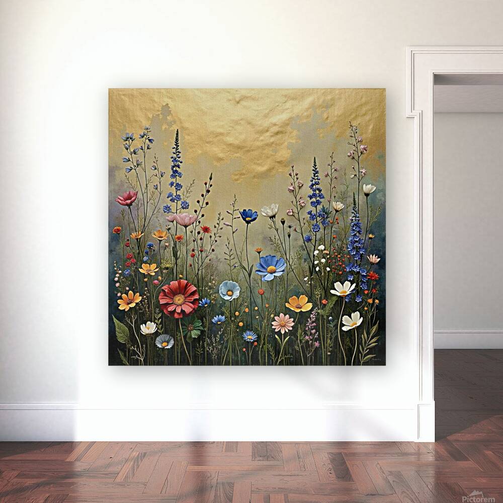 Wildflower Glory On Gold 2024 09 02 13 17 55 Reproduction