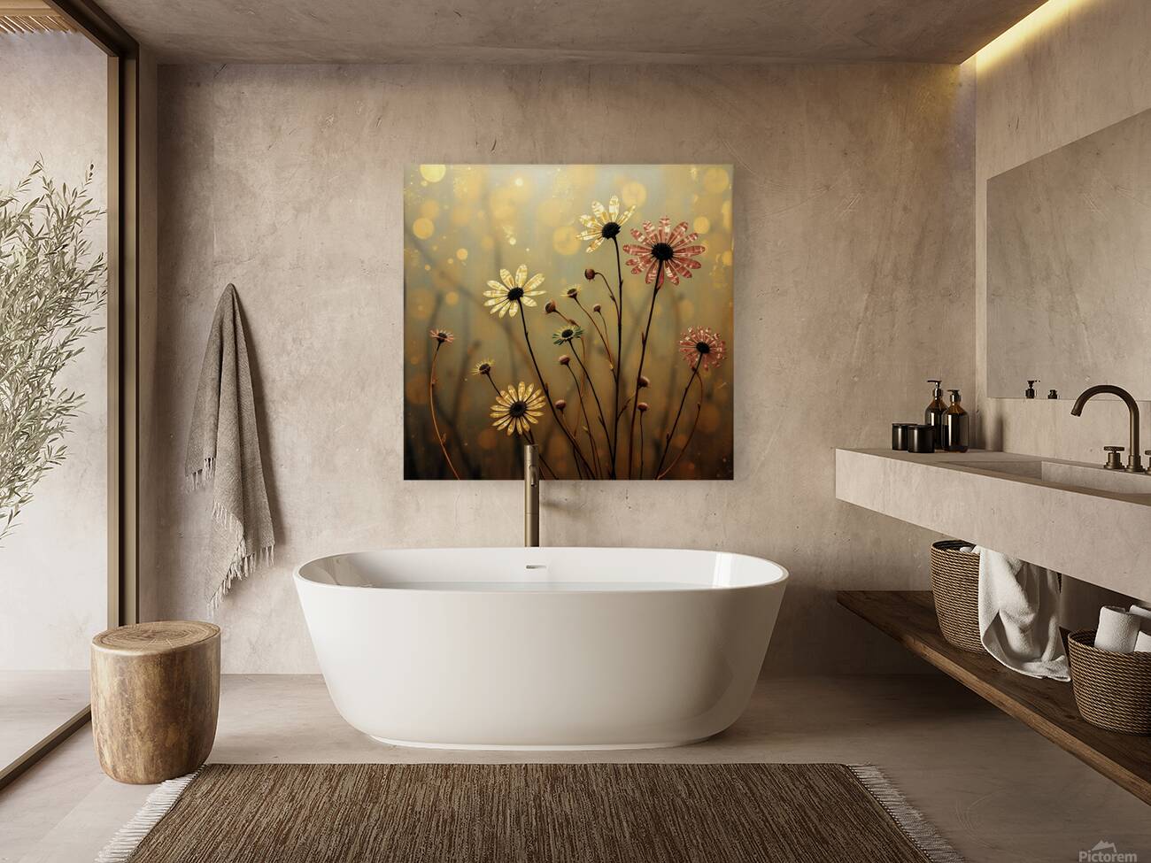 Wildflowers Delight on Gold 2024 09 02 12 45 59 Reproduction