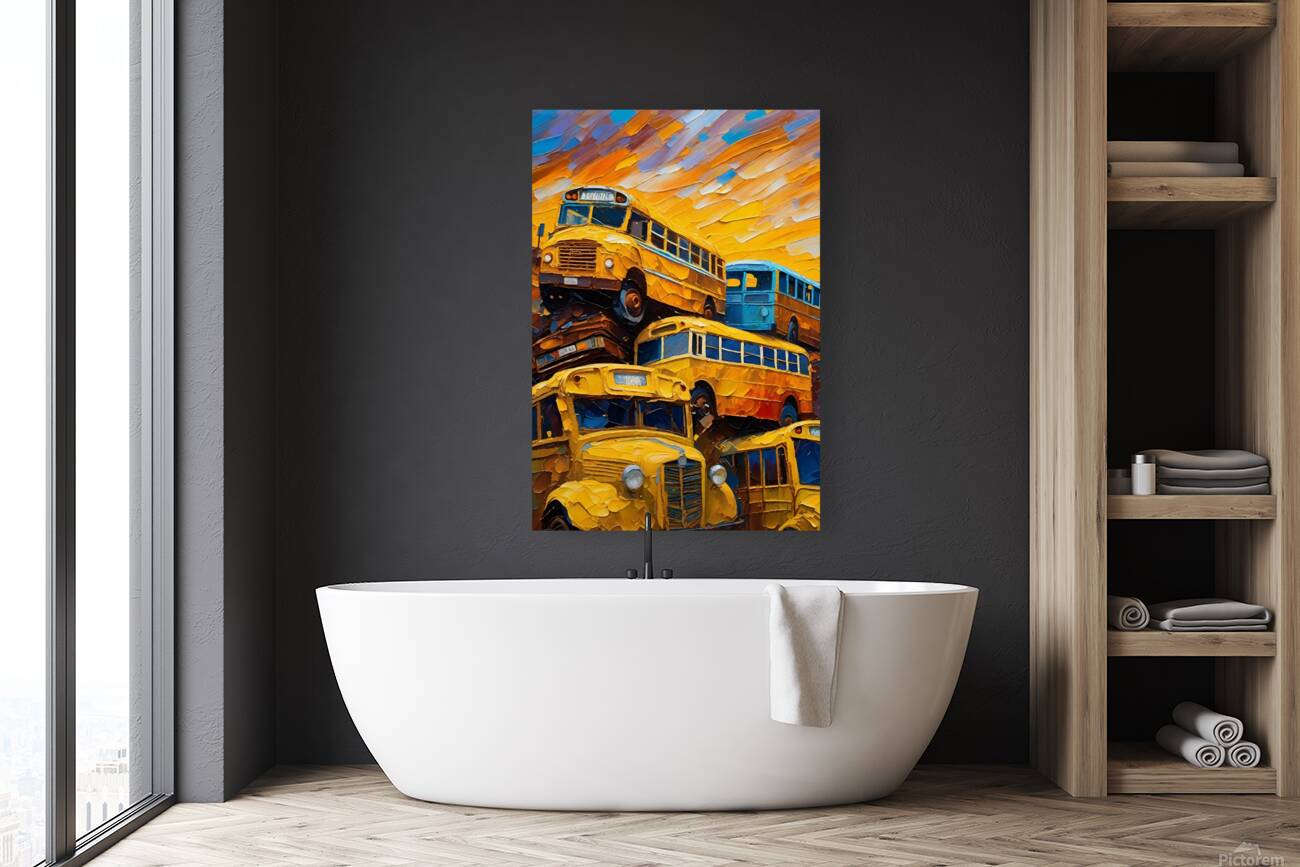 School Bus Cemetery  Reproduction