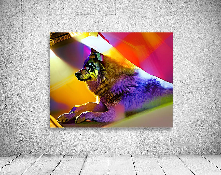Wolf Abstract Wall Preview