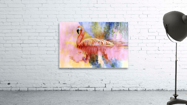 Pastel Pink Flamingo  Wall Preview