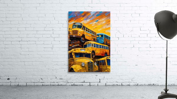 School Bus Cemetery  Wall Preview