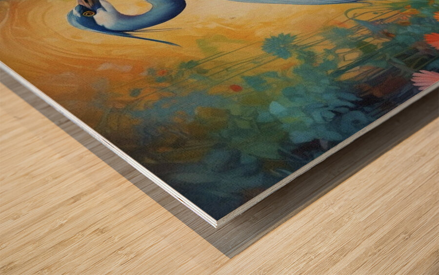 Blue Heron Garden 2024 07 10 16 16 18 Wood print