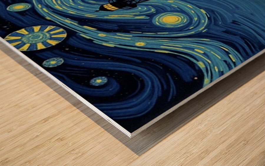 Sanibel Lighthouse Starry Night Oct 29 2025 at 2 22 14 PM Wood print