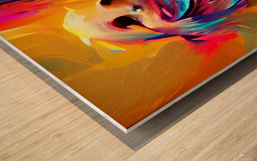 Happy Bob Wood print