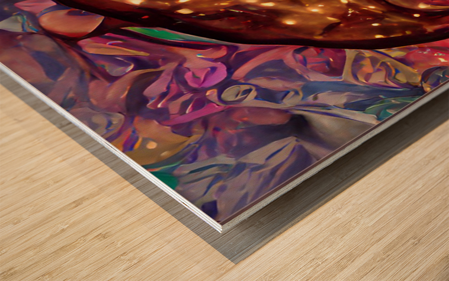 Diving Dolphin Wood print