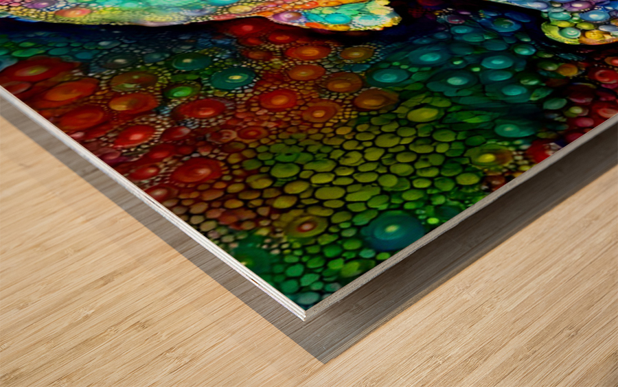 Bubbles The Baby Dolphin Wood print