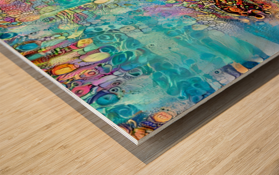 Hidden Dolphins  Wood print