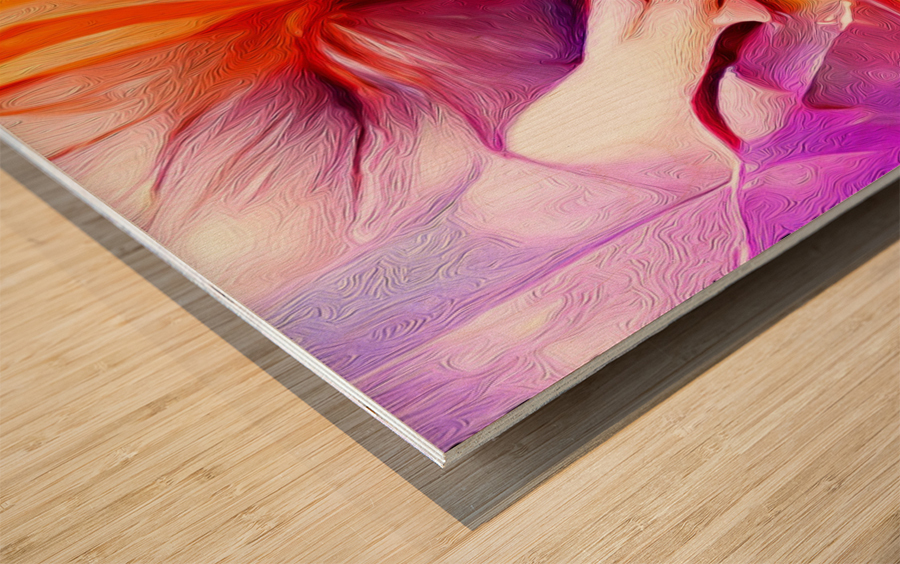 Chakra Love Flower Wood print