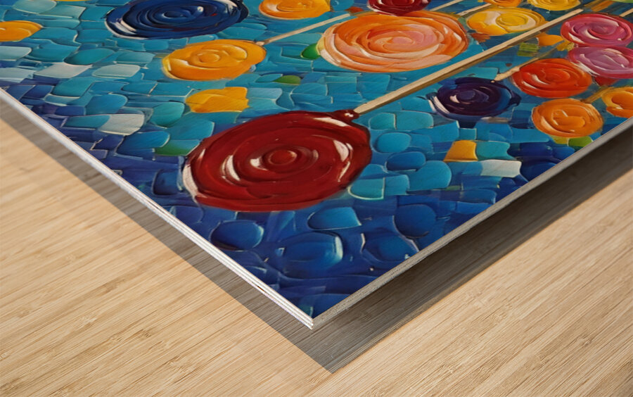 Lollypops Wood print