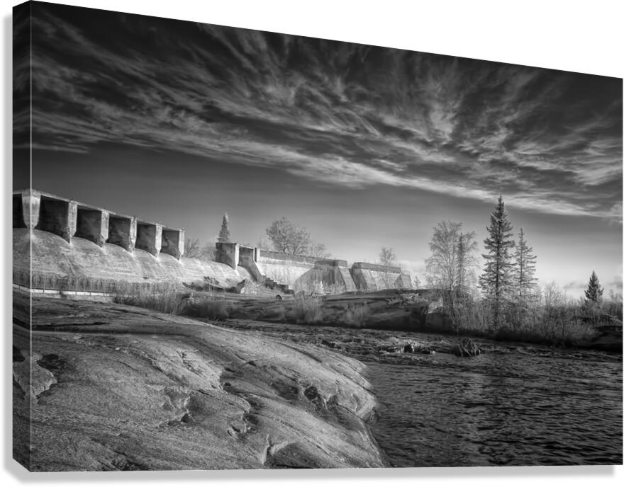 Timeless Reservoir: Shades of Pinawa Canvas Print