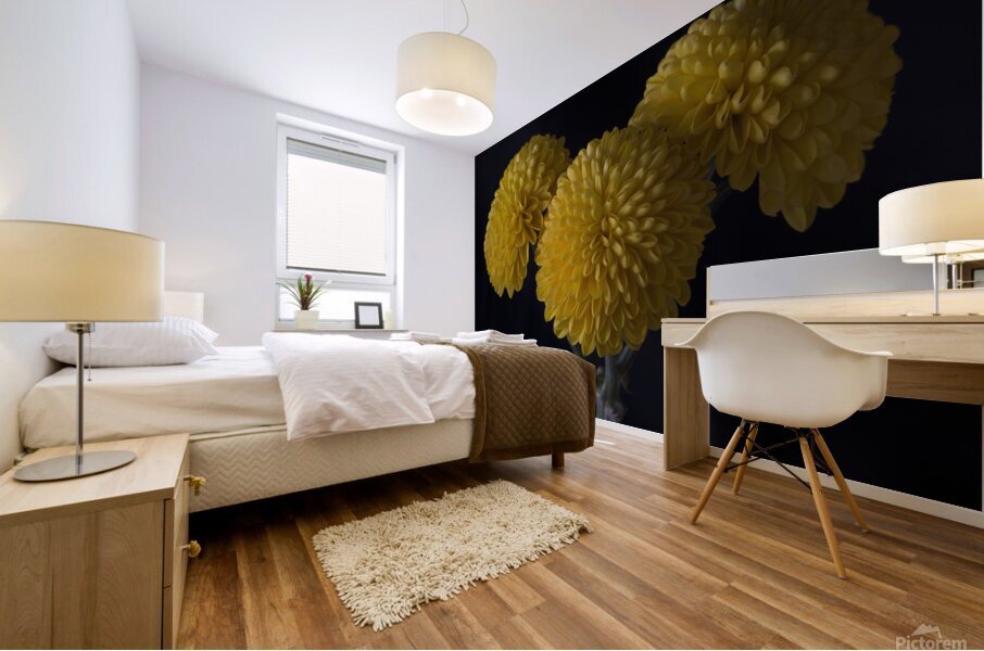 Golden Pompoms Mural print