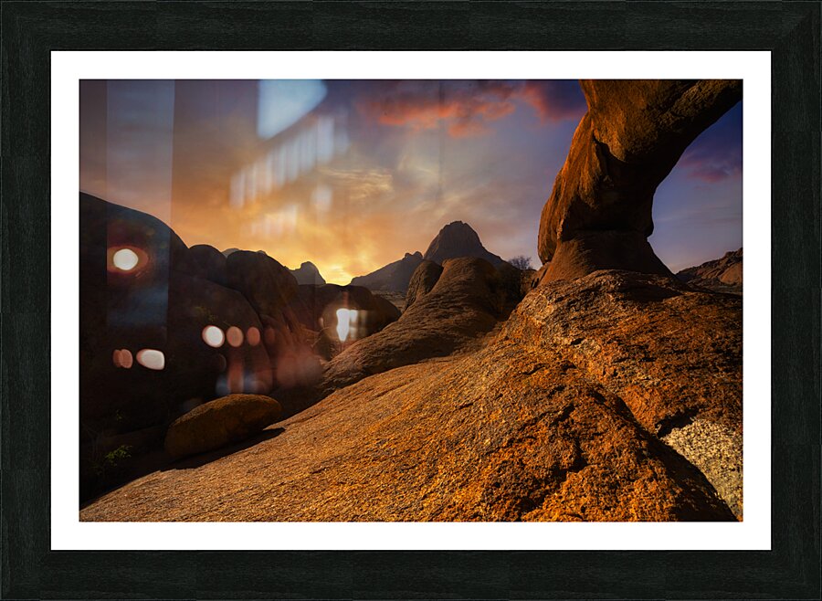 fiery Farewell at Spitzkoppe Picture Frame print