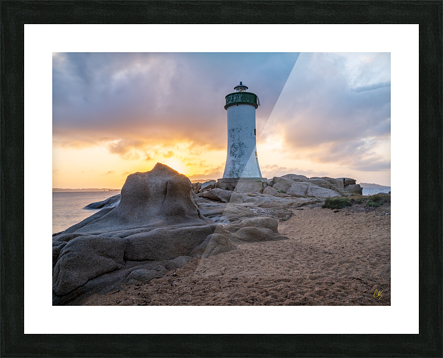 Italy Lighthouse Signed Picture Frame print