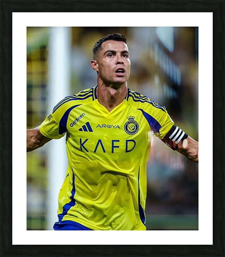 Ronaldo premium league Picture Frame print