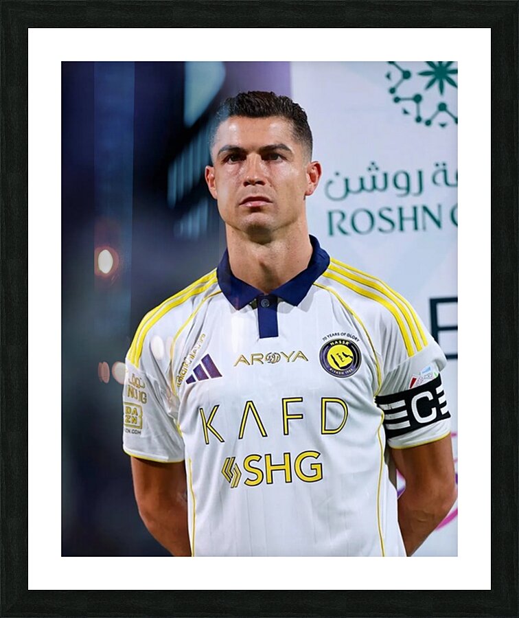 Ronaldo premium league Picture Frame print