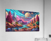 Alien Landscape: Celestial Exploration Acrylic Print
