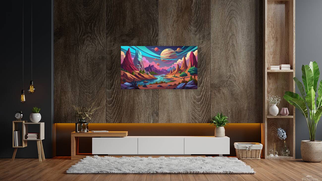 Alien Landscape: Celestial Exploration Reproduction