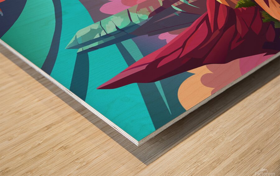 Alien Landscape: Celestial Exploration Wood print