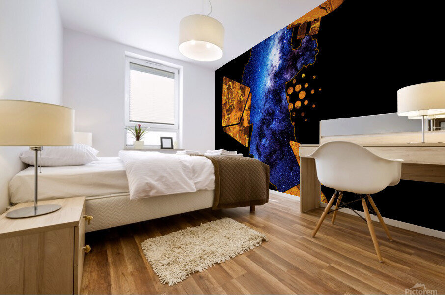 Black Galaxy Mural print