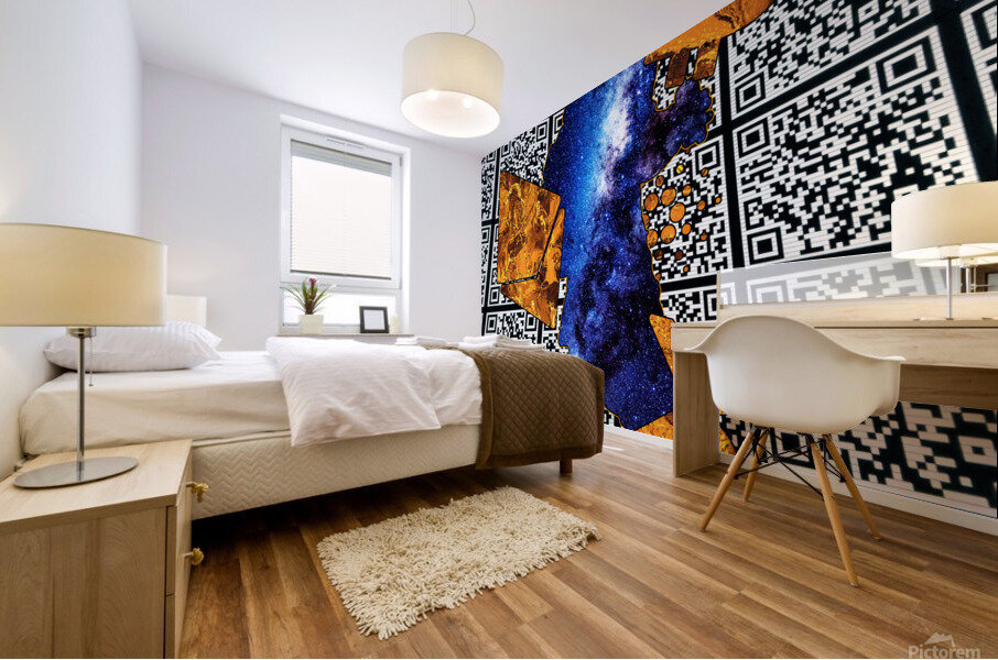 QR Galaxy Mural print