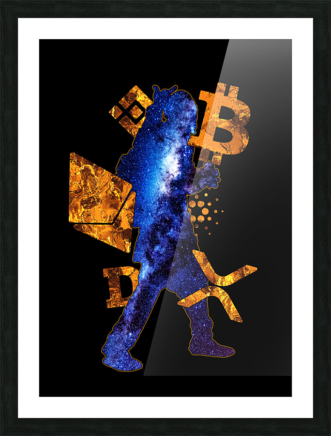 Black Galaxy Picture Frame print