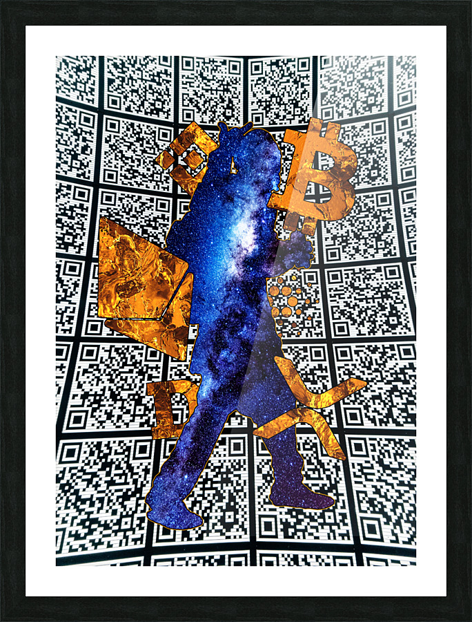 QR Galaxy Picture Frame print
