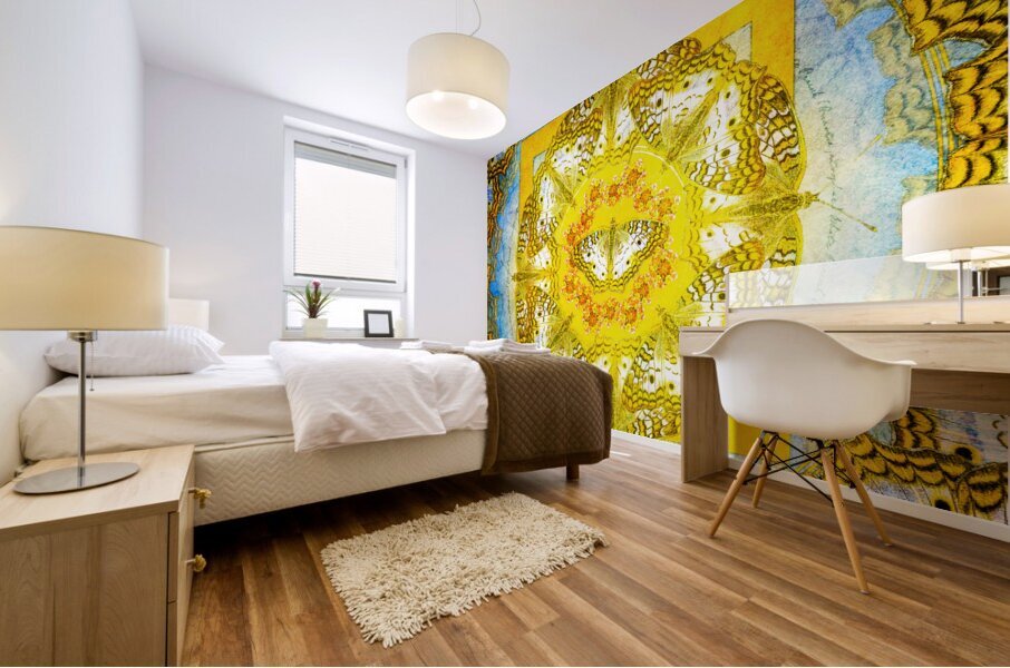 White Peacock Mural print