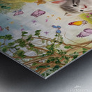 a breathtaking 3d illustration of a serene garden Metal print