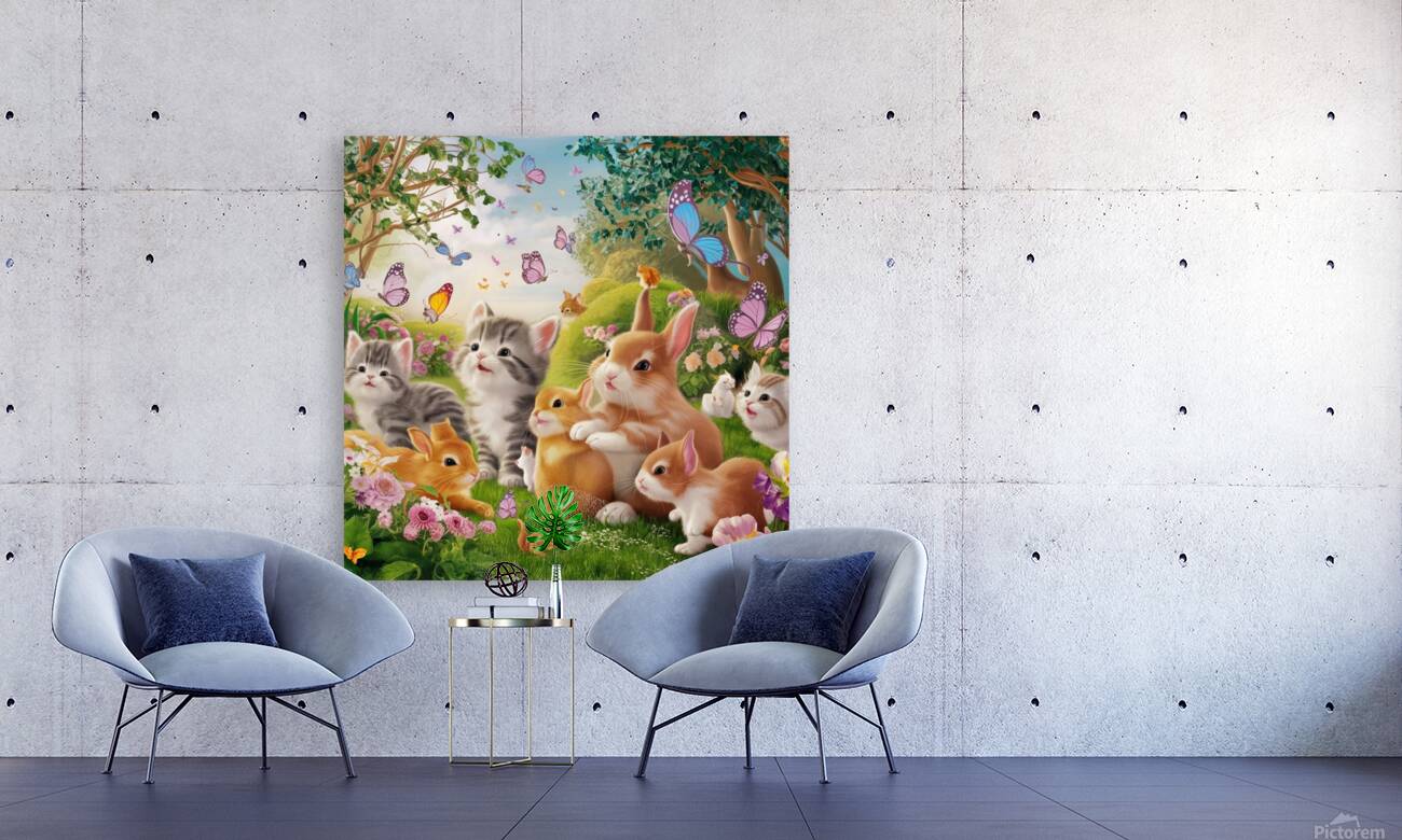 a breathtaking 3d illustration of a serene garden Reproduction