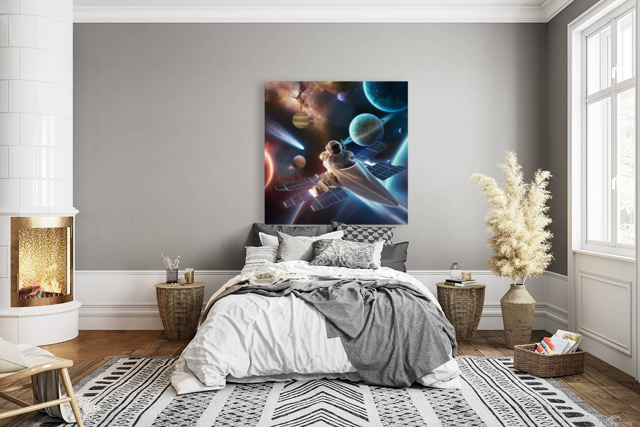 a breathtaking 3d rendition of the cosmos showcas Reproduction