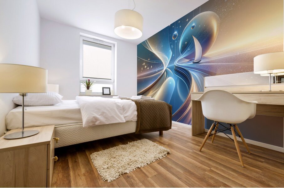 Sailing the Starlanes Mural print