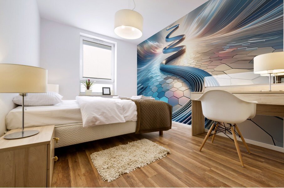 Spiriling Futurity Mural print