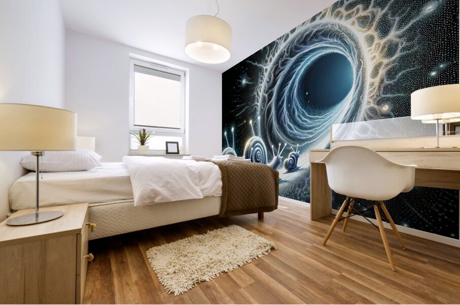 Snailien Family Vacation Mural print