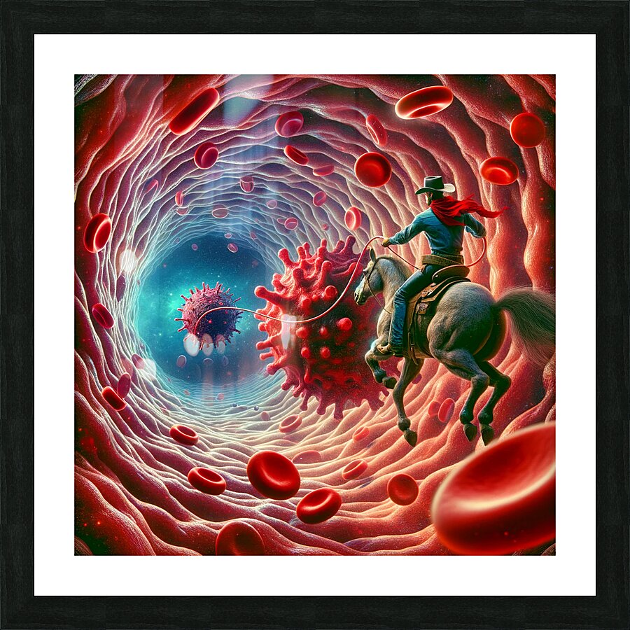 COVID Cowboy Picture Frame print