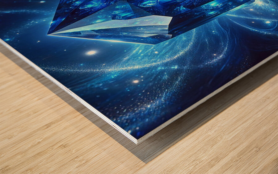 Crystal Blues  Wood print