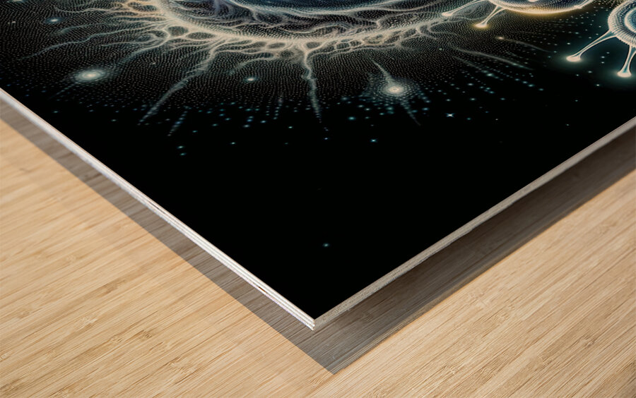 Snailien Family Vacation Wood print