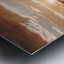 view of a solar photovoltaic cell panels under su Metal print