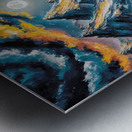 Mountains on a moonlit night Metal print