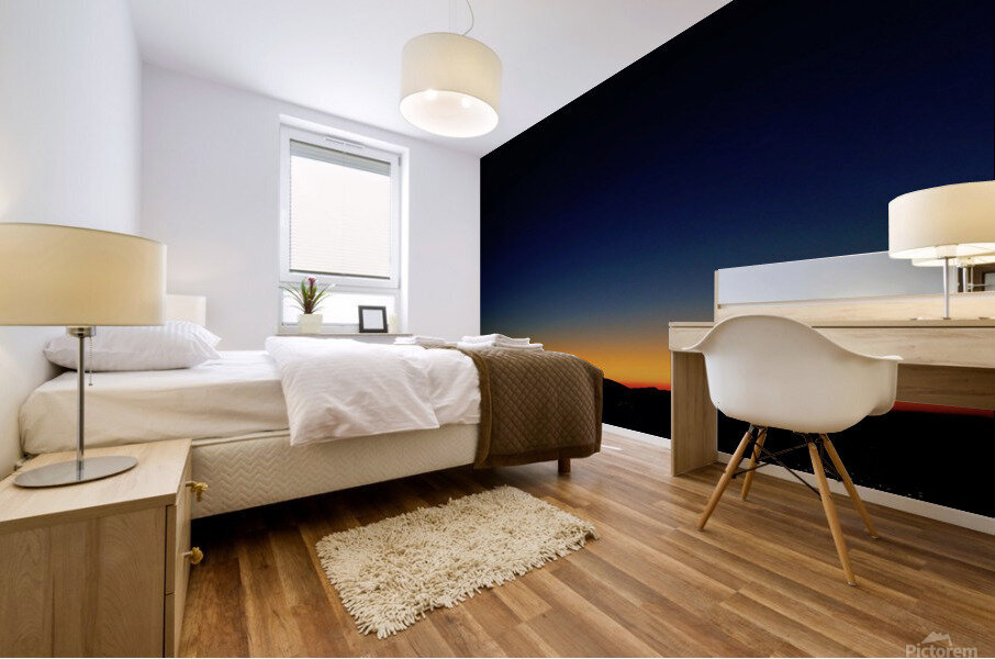 Sunset walk to Outer space Mural print