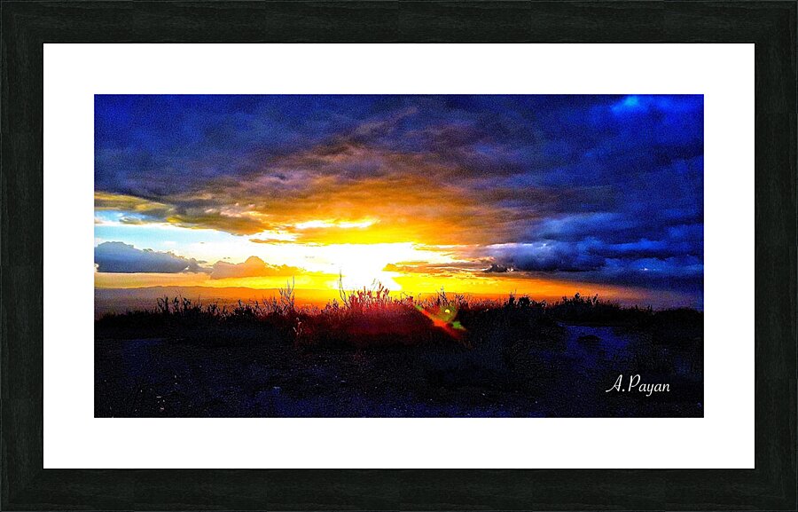 Sunset Mountain Picture Frame print