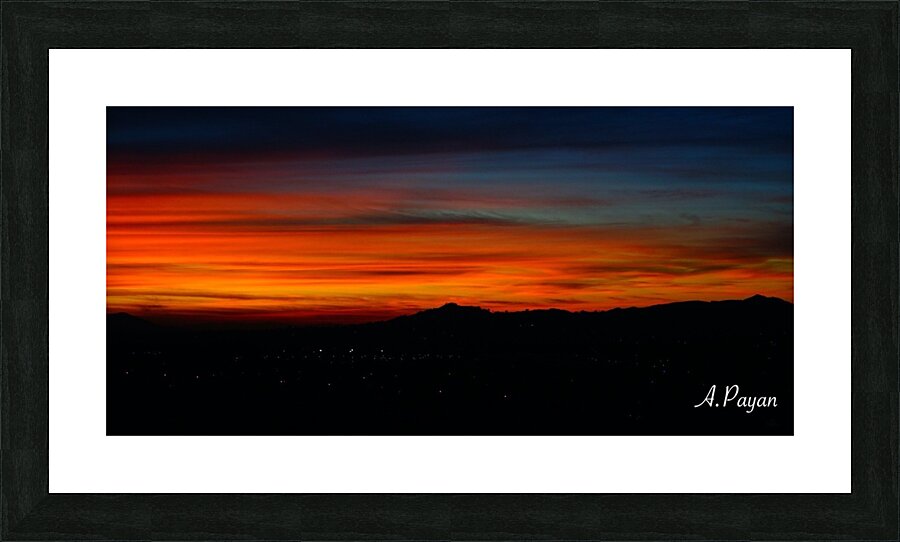 Fire Sky Sunset Impression et Cadre photo