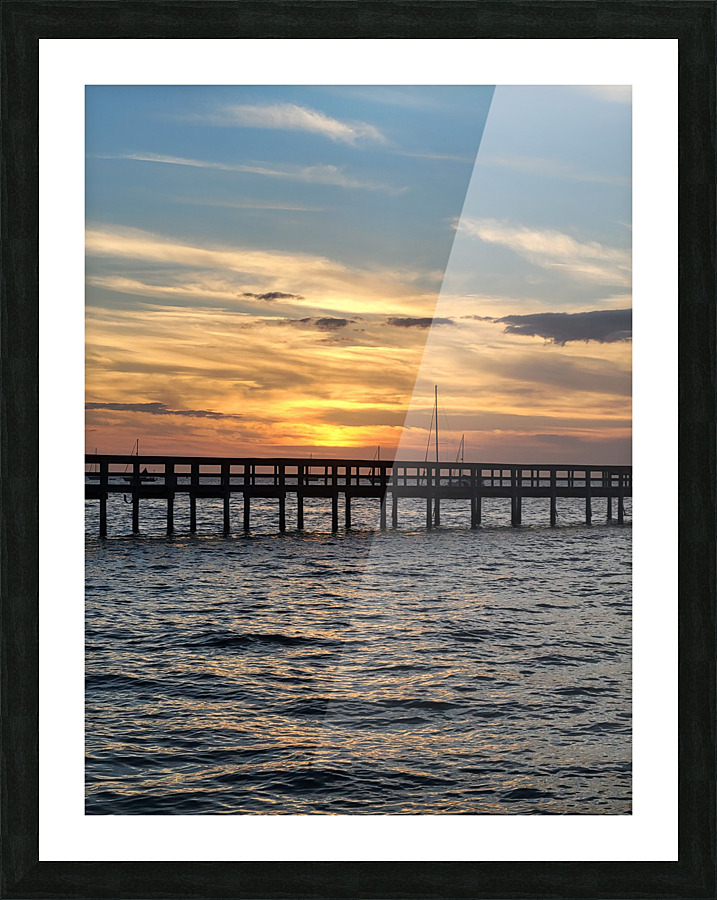 Sunset Behind Pier Picture Frame print