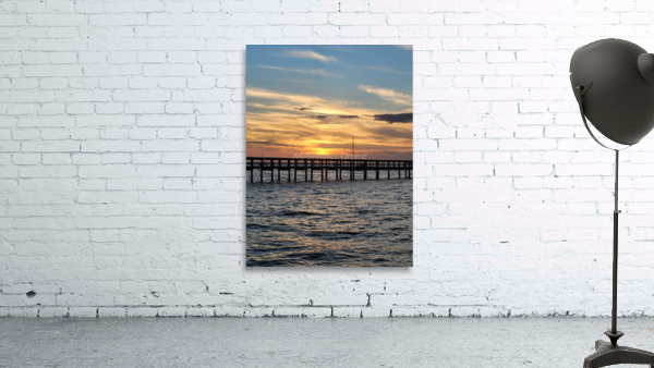 Sunset Behind Pier Wall Preview