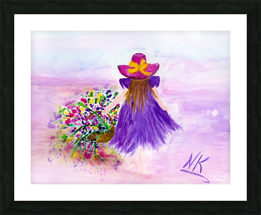Lavander Fields Picture Frame print