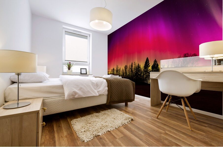 Northern Lights Panoramic Mural print