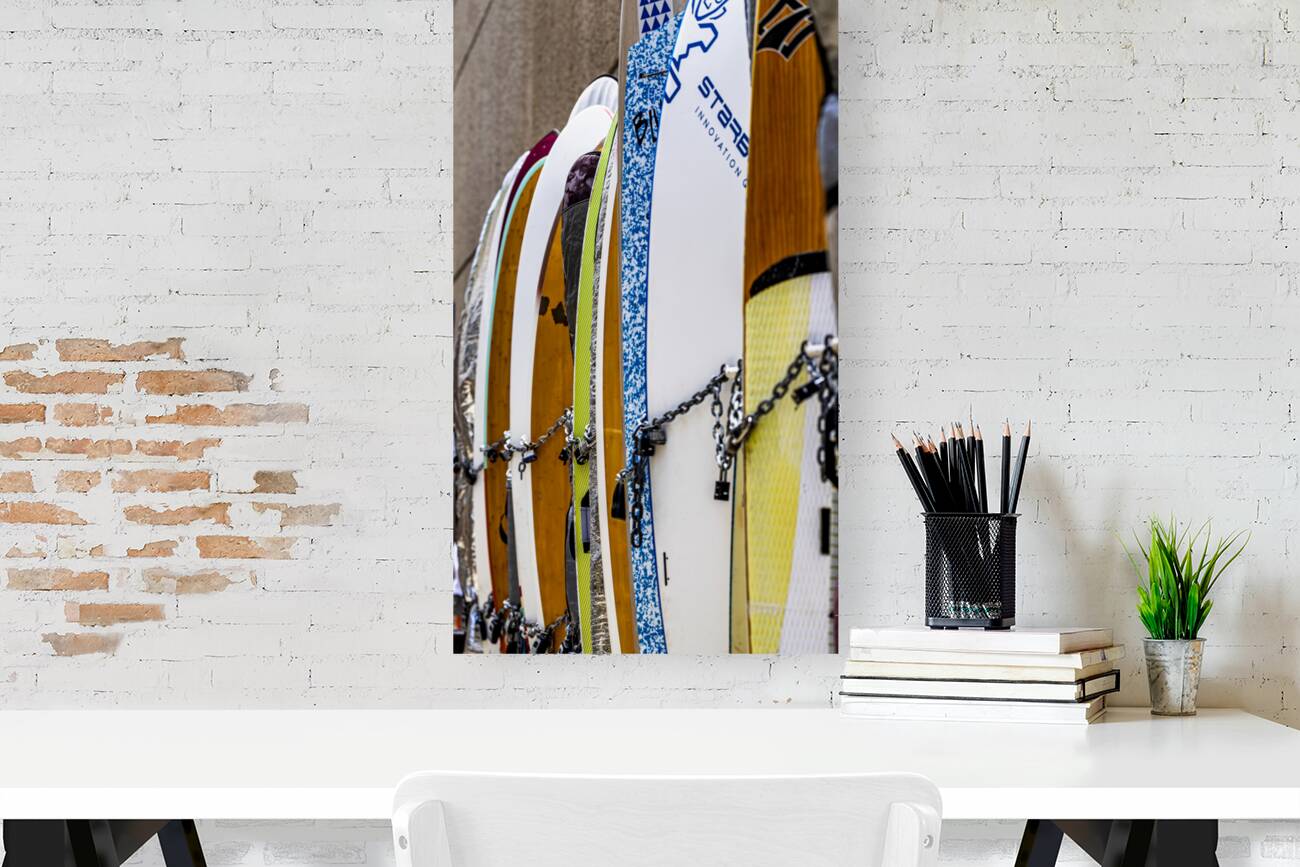 Surf Boards along wall Reproduction