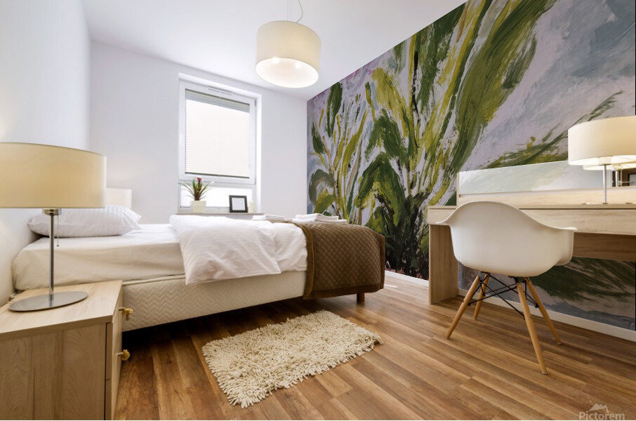 Purple Orchids Mural print
