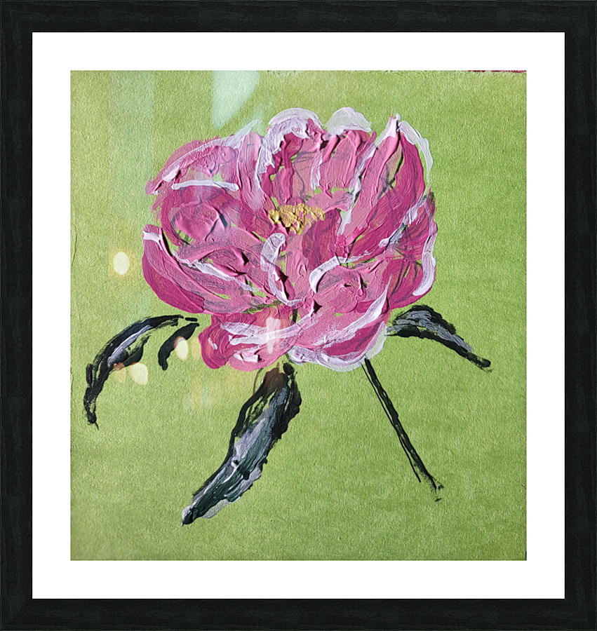 Pink Rose Picture Frame print