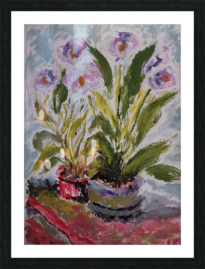 Purple Orchids Picture Frame print